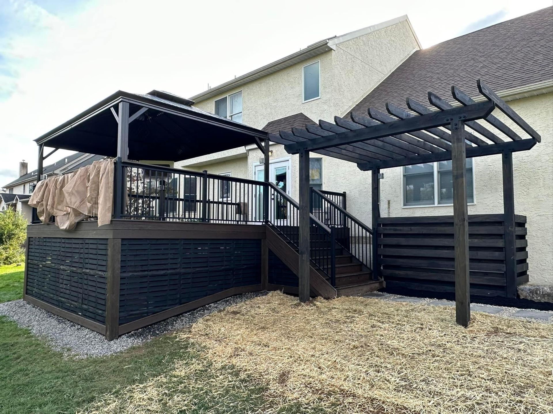 black deck as extension of the house