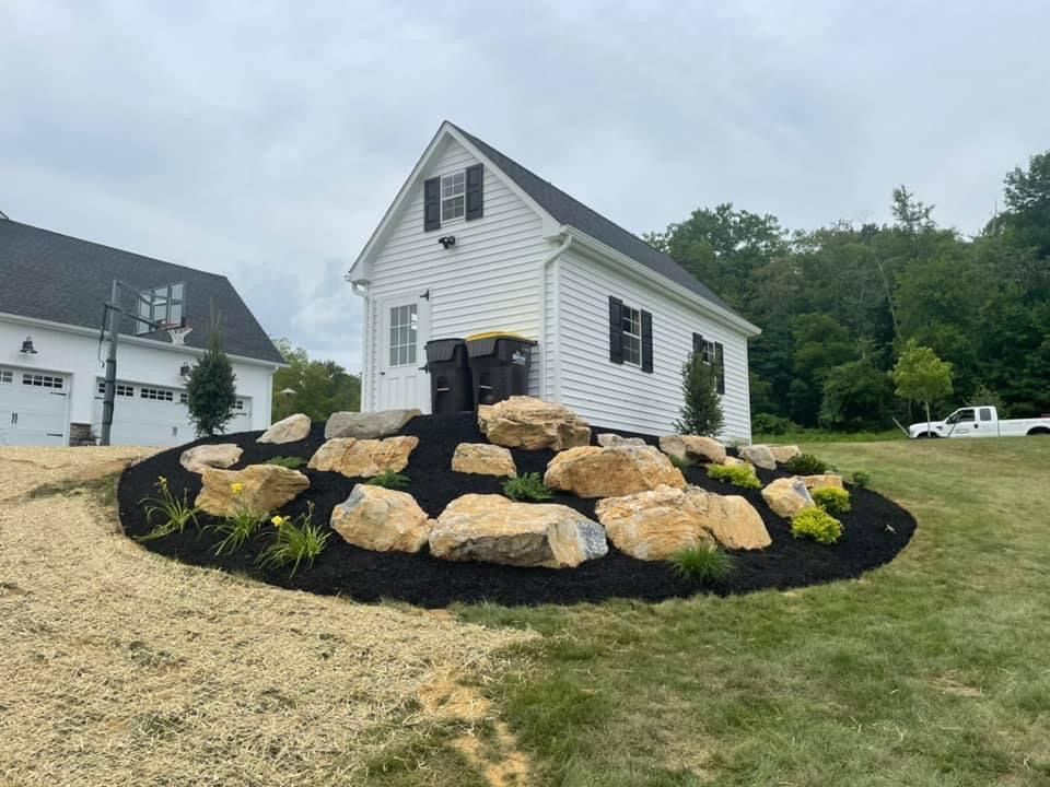 beautiful landscape with huge rocks
