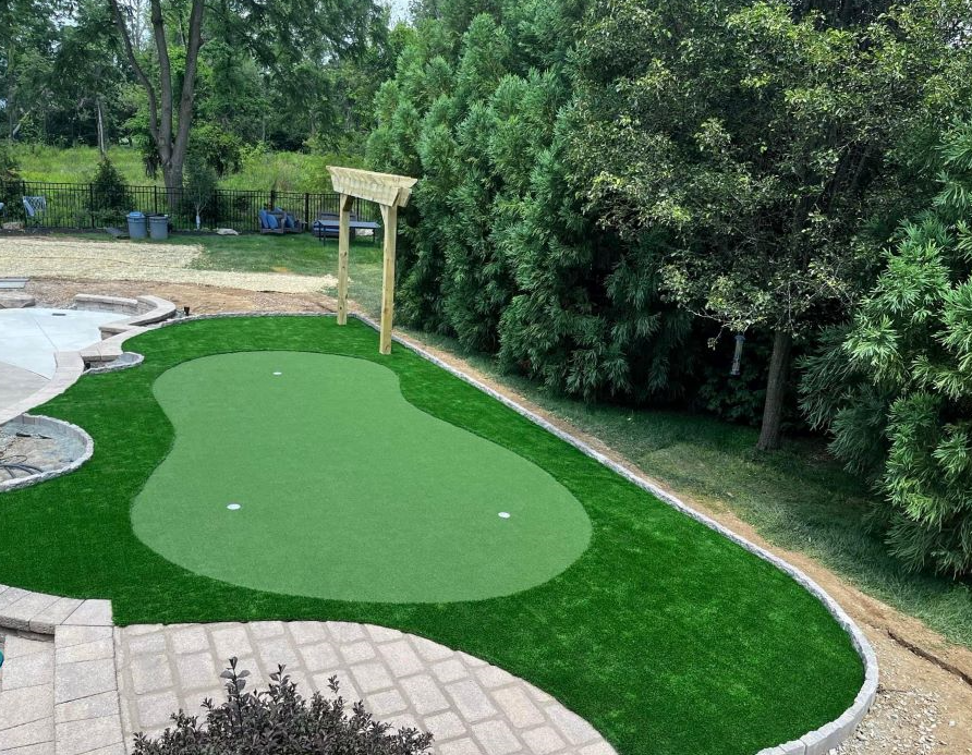 garden grass with pattern