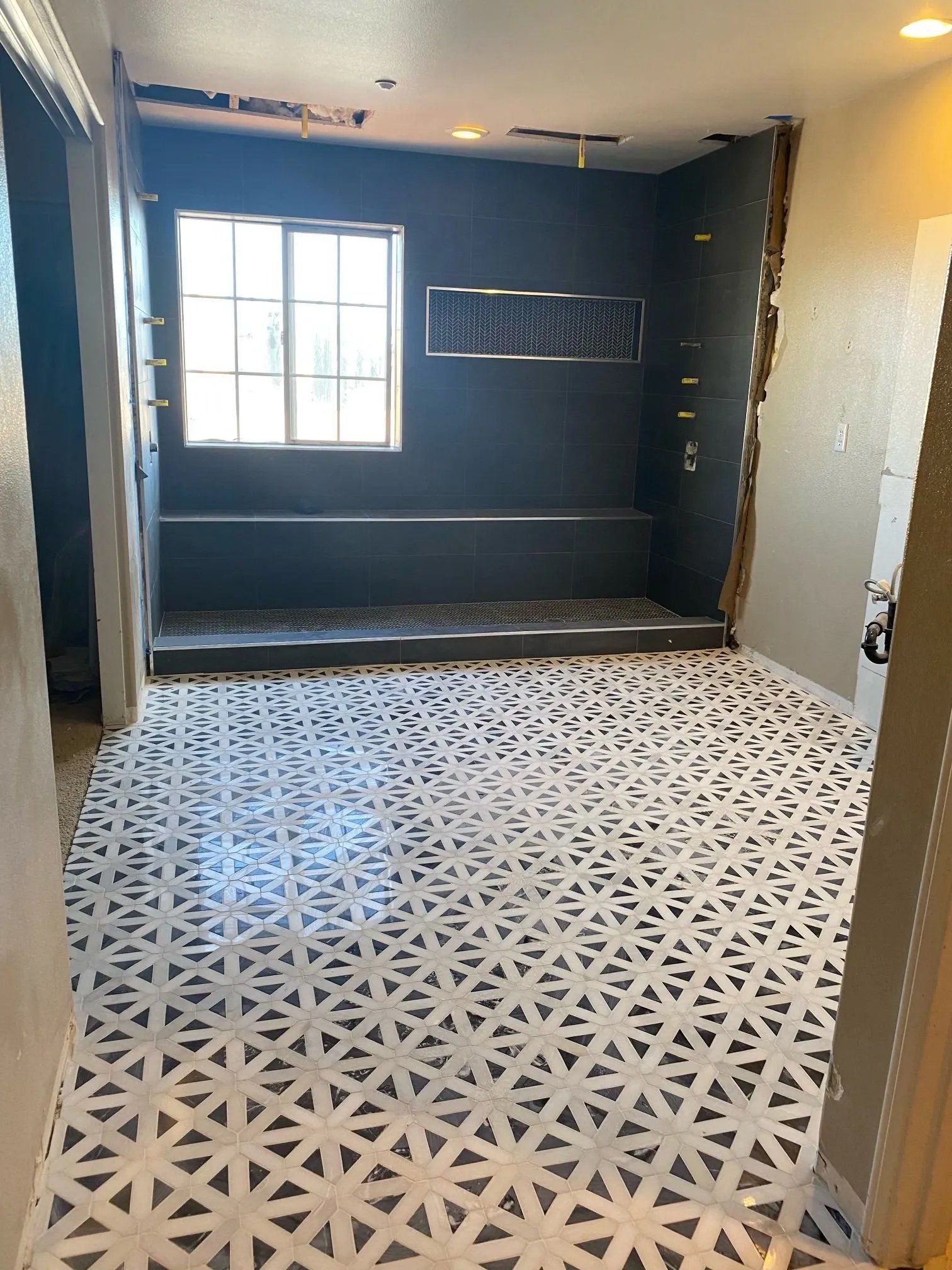 Bathroom tile flooring