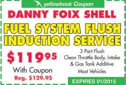 Fuel System Flush Induction Service coupon