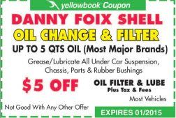Oil Change & Filter coupon