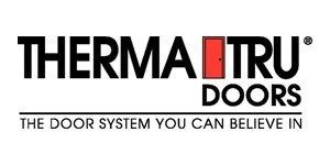 Therma-Tru Doors logo with slogan, “The door system you can believe in”