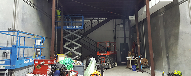 inside the construction site