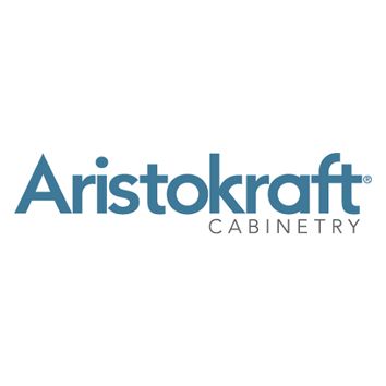 Aristokraft Cabinetry logo in blue text on a white background
