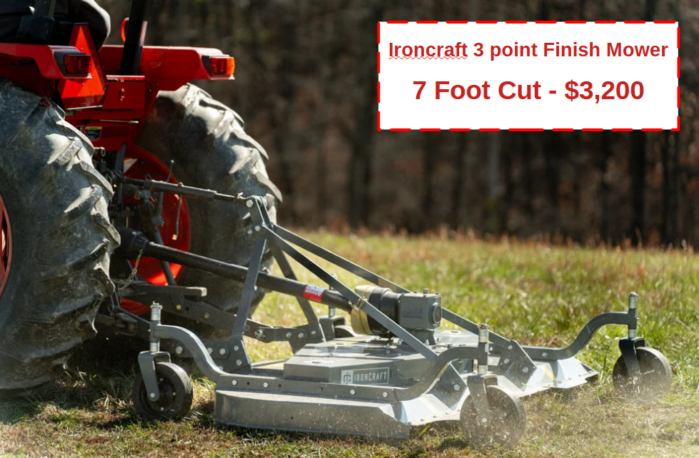Finish Mower on the tractor