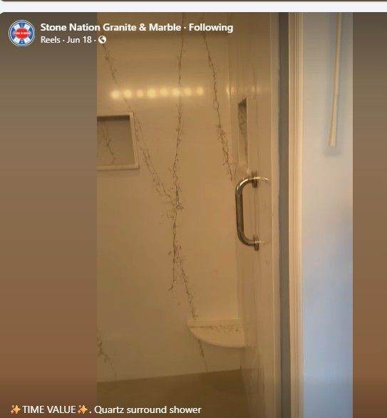 A picture of a bathroom taken by stone nation granite & marble.