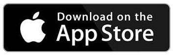 Apple App Store download button on a black background with white Apple logo and text