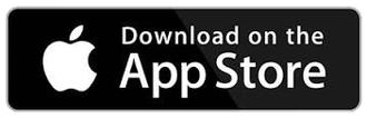 Apple App Store download button on a black background with white Apple logo and text