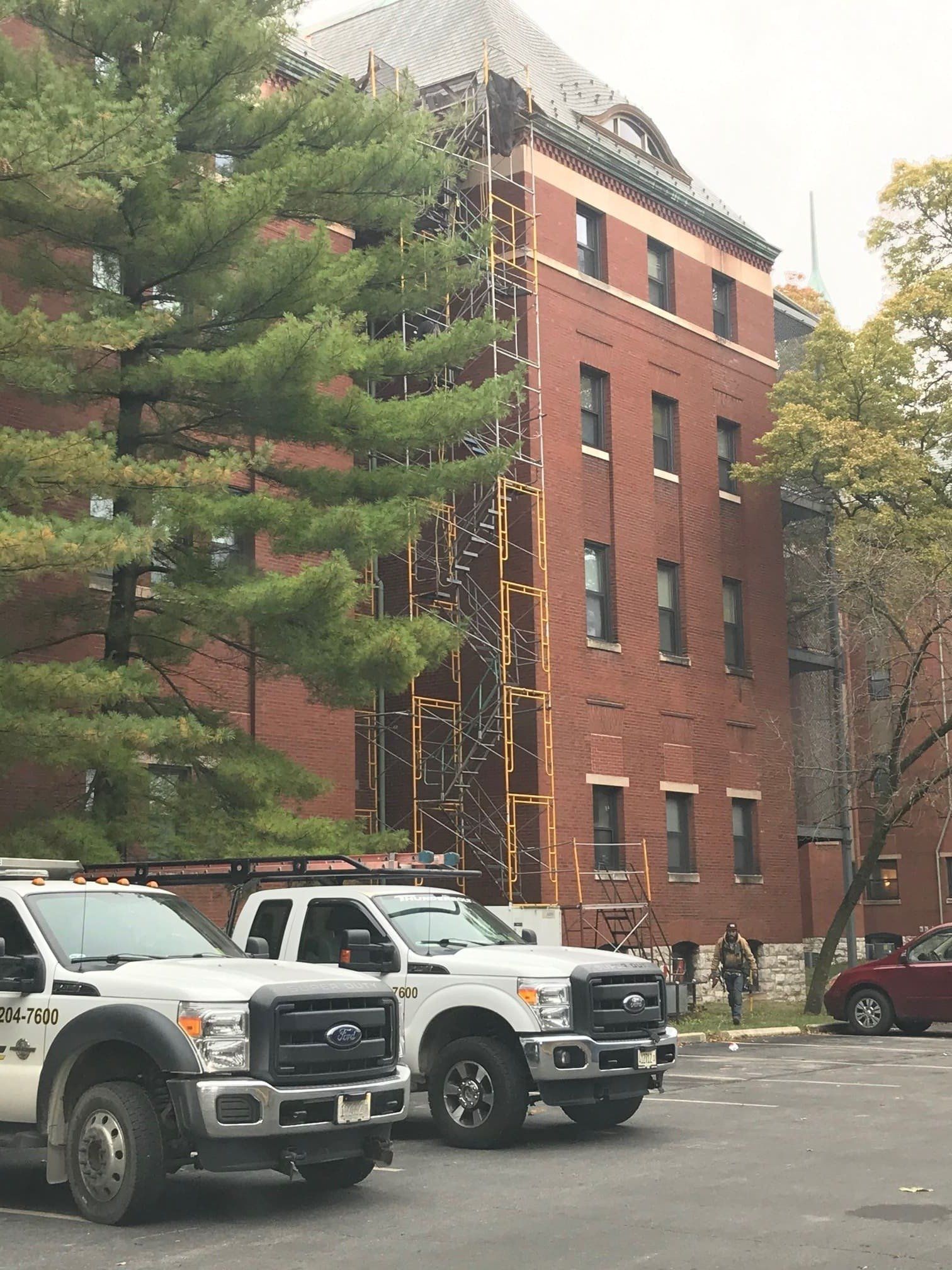 Commercial Slate & Copper Apartment Building