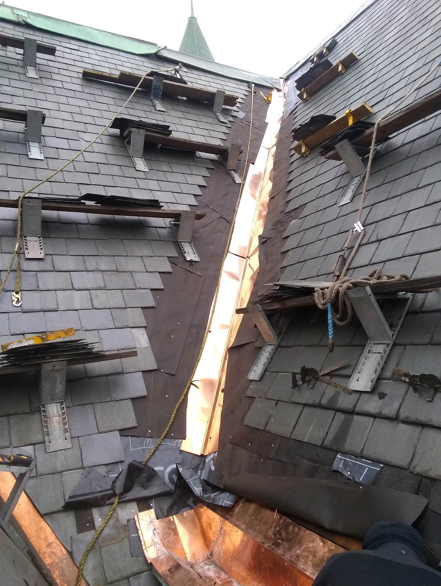 Commercial Slate & Copper Apartment Building