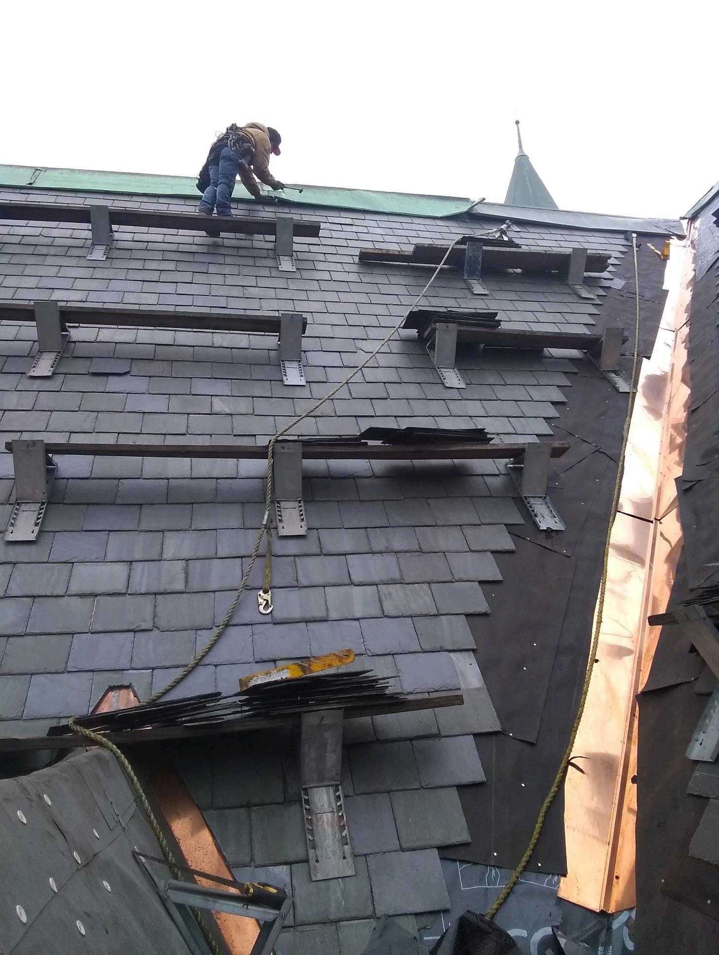 Commercial Slate & Copper Apartment Building