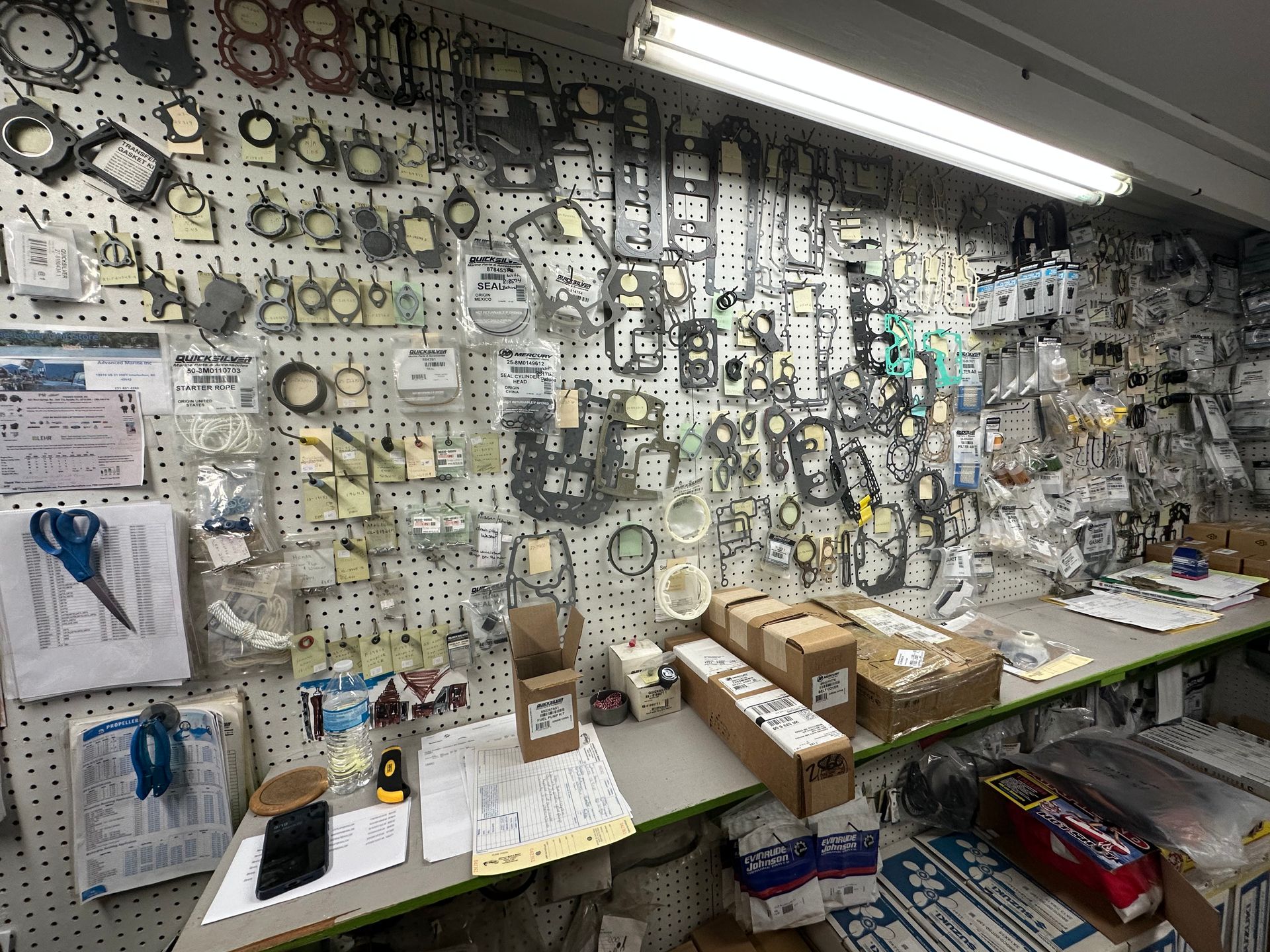 A warehouse filled with lots of tools and parts.