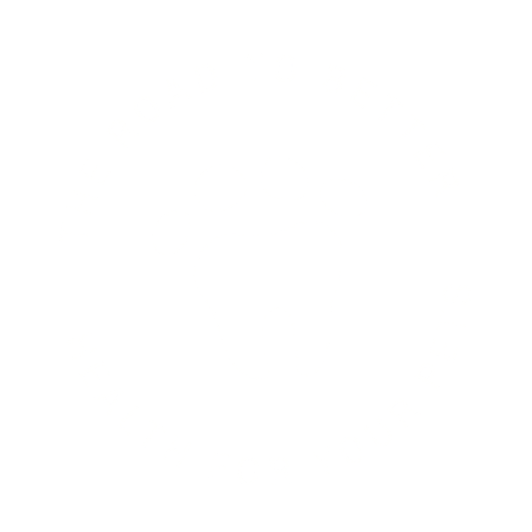 Lavender circle logo with a paw print and tooth. Text: