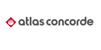 Atlas Concorde logo in black and red on a white background