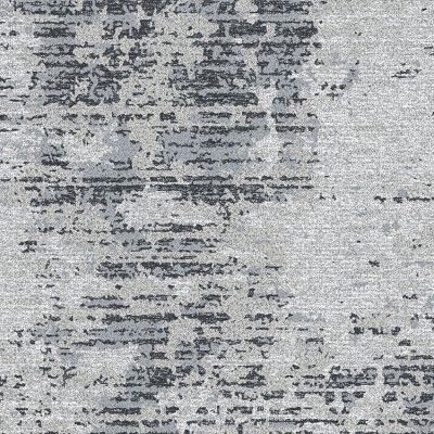 Gray and black static-like textured surface with horizontal speckles and bands