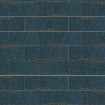 Blue-gray brick wall with horizontal mortar lines