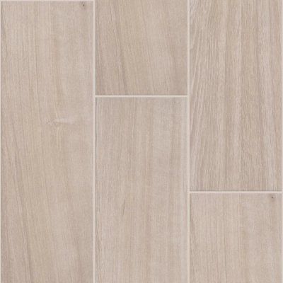 Light beige wood tile pattern with staggered rectangular planks