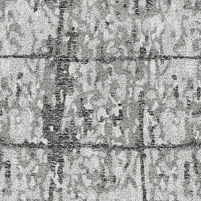 Gray textured stone wall with horizontal seams and dark mottled streaks