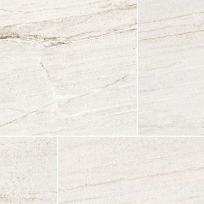 Light beige stone tile surface with subtle gray veining and grout lines