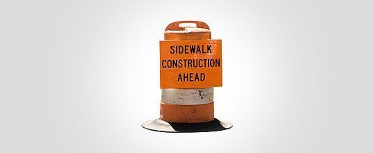 Sidewalks Construction Signage