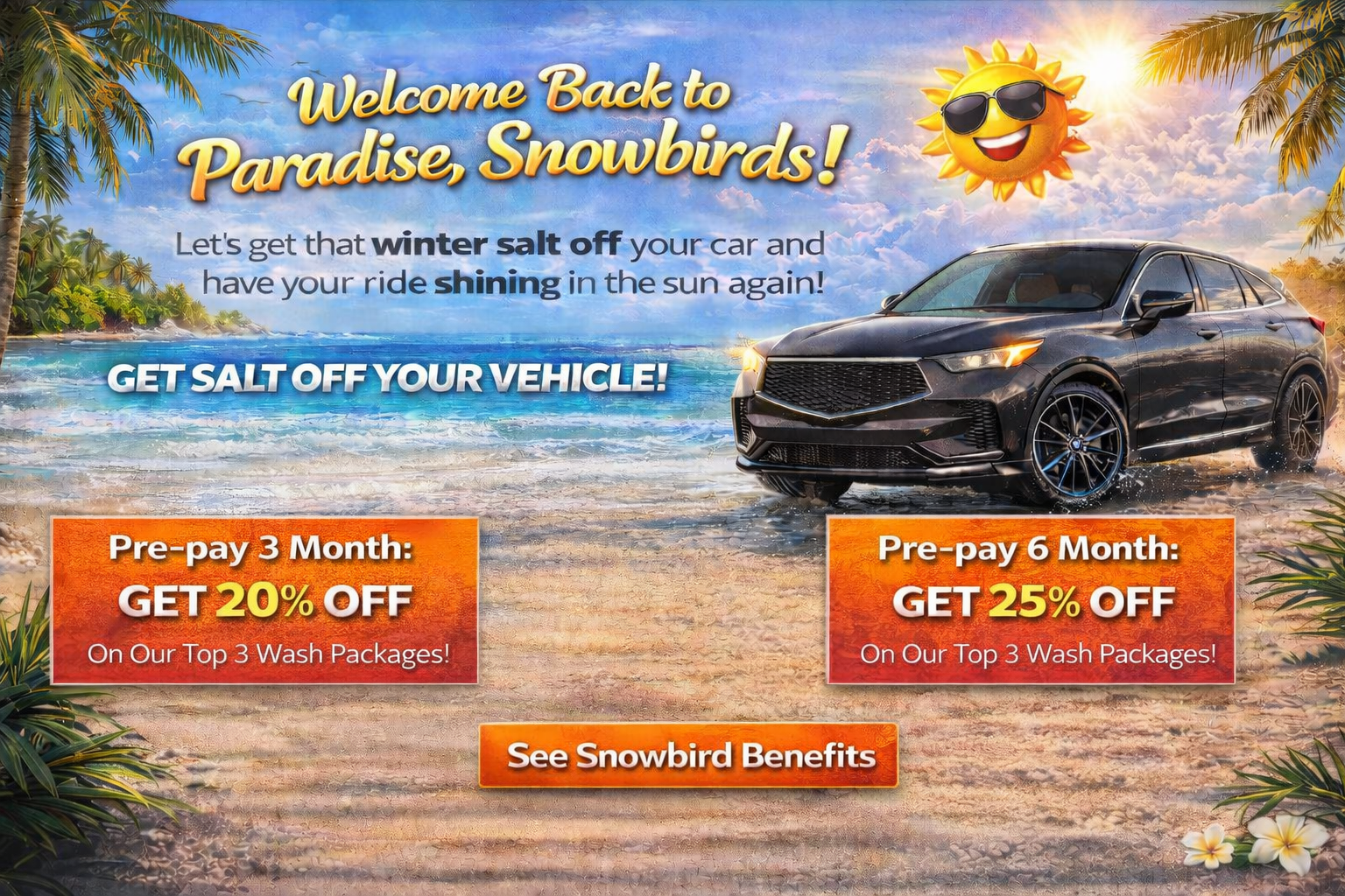 Welcome Back Snowbirds offer