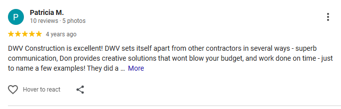 A Google review from Patricia M.