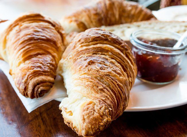 Plate of croissants