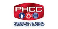 PHCC logo with red shield and blue icons, reading