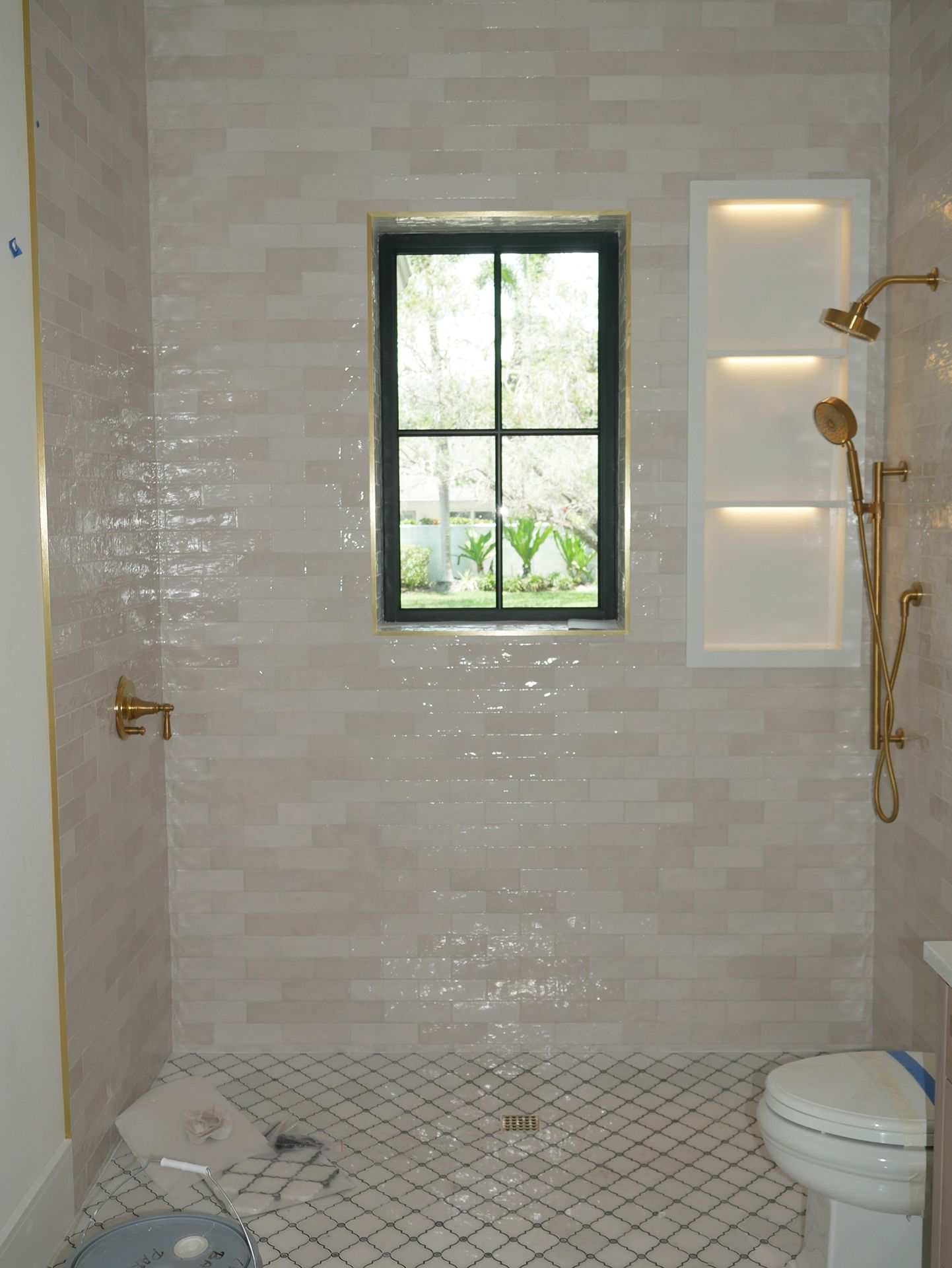 Bathroom with beautiful tiles