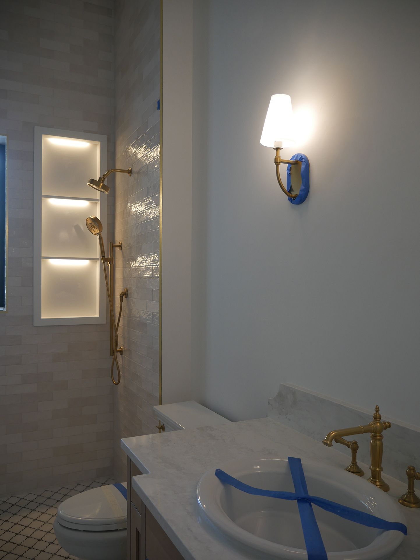 Bathroom with white sink