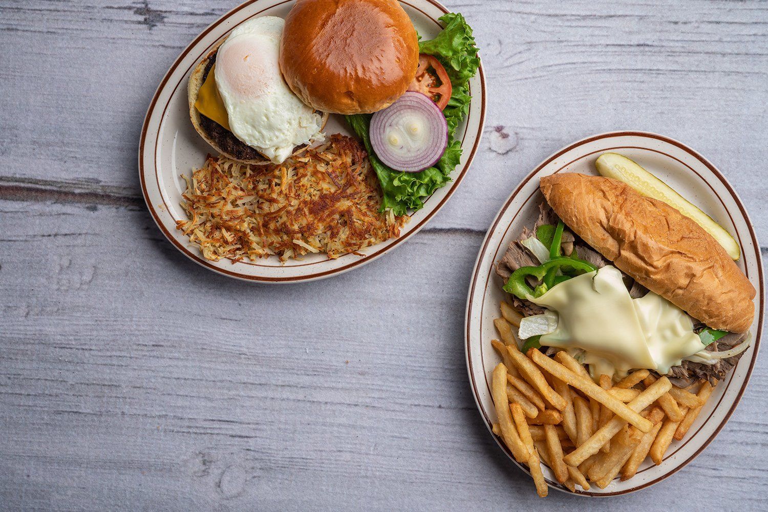 Sandwiches and fries