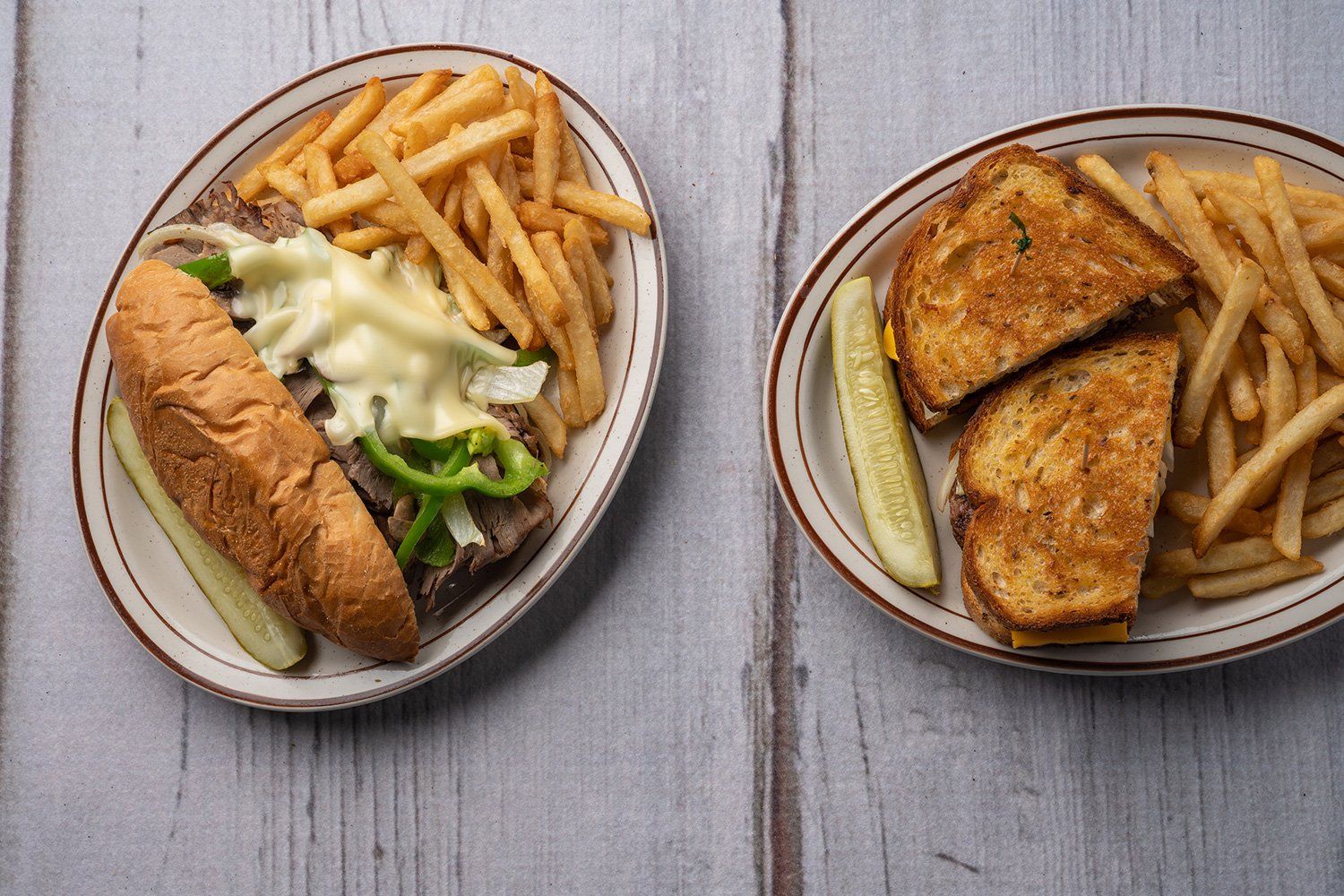 Sandwiches and fries combo