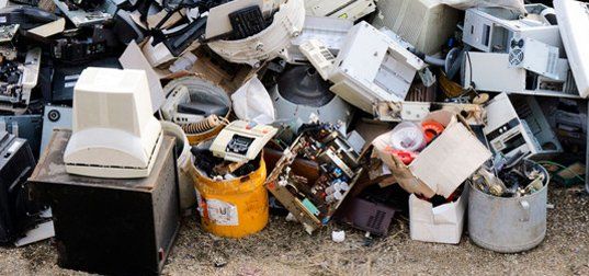 Different kinds of electronics trash