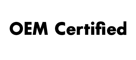 Black text reading OEM Certified on a white background