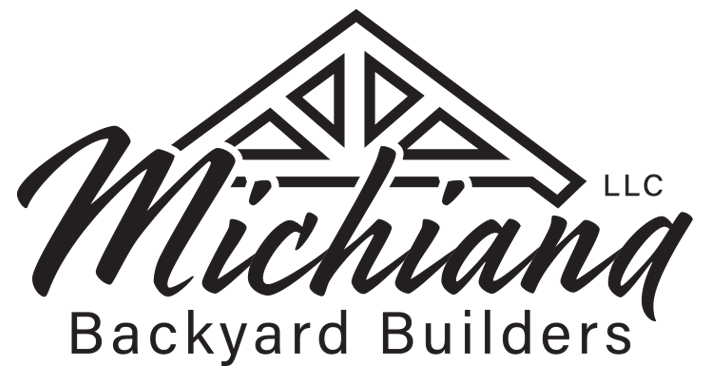 Michiana Backyard Builders LLC logo with stylized roof and script text
