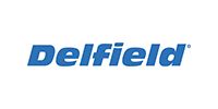Delfield logo in blue text on a white background