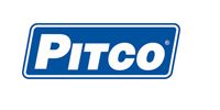 Pitco logo in blue and white with a slanted rectangular design