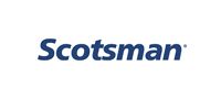 Scotsman logo in blue text on a white background