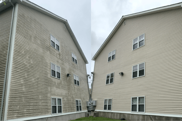 exterior power washing before and after