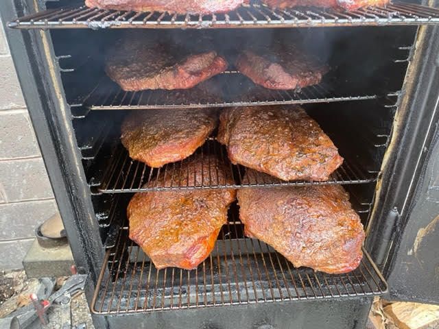 Smoking brisket