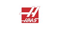 Red Haas logo with stylized white H on a red background