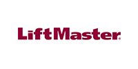 LiftMaster logo in maroon text on a white background