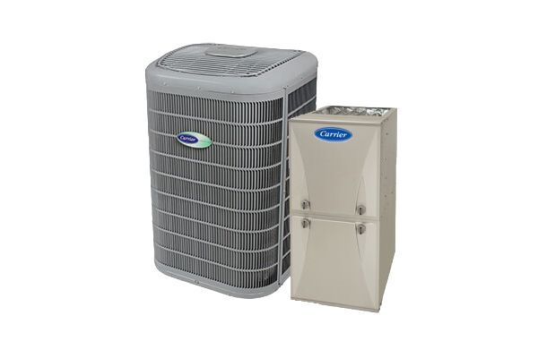 A carrier air conditioner and a carrier air conditioner on a white background.