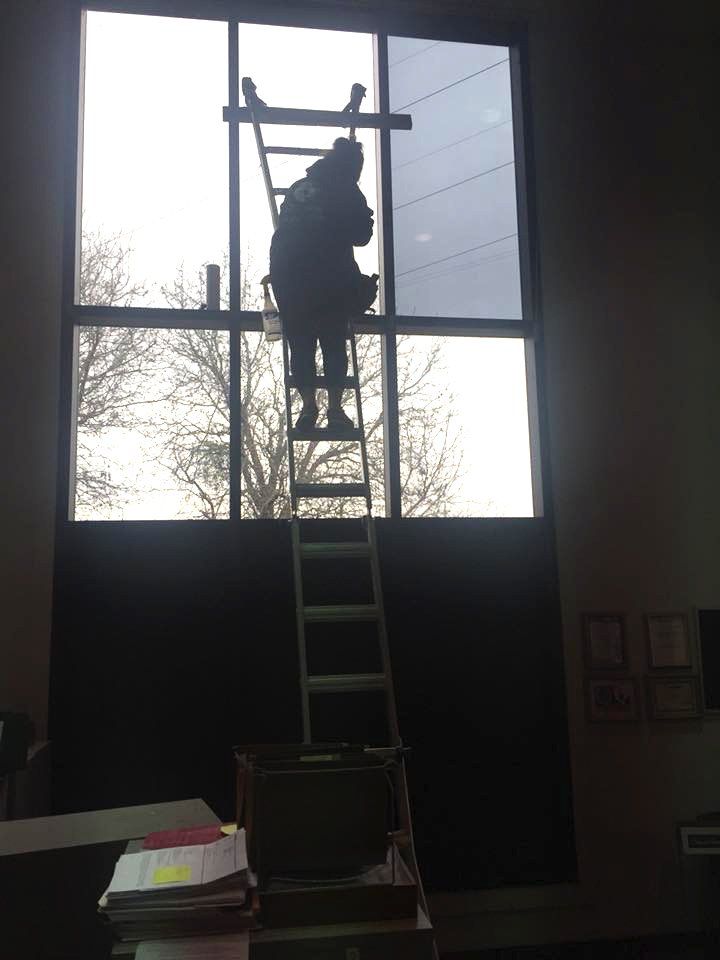 Installation of residential window tinting