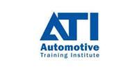 ATI Automotive Training Institute logo in blue on white background