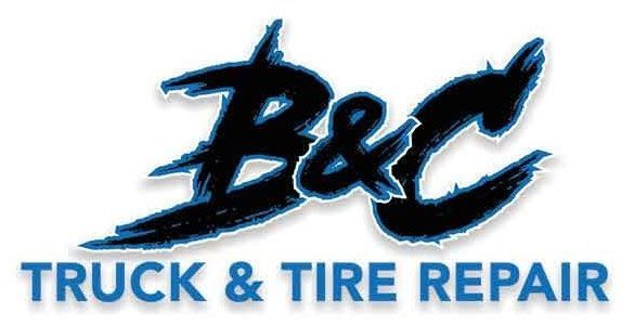 B&C Truck & Tire Repair logo in black and blue text