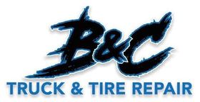 B&C Truck & Tire Repair logo in black and blue text