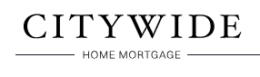 The logo for citywide home mortgage is black and white.