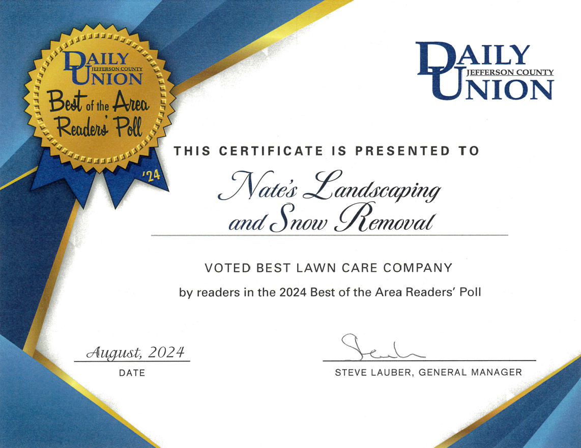 Daily Union Jefferson County - 2024 Best of the Area Readers' Poll - Voted Best Lawn Care Company